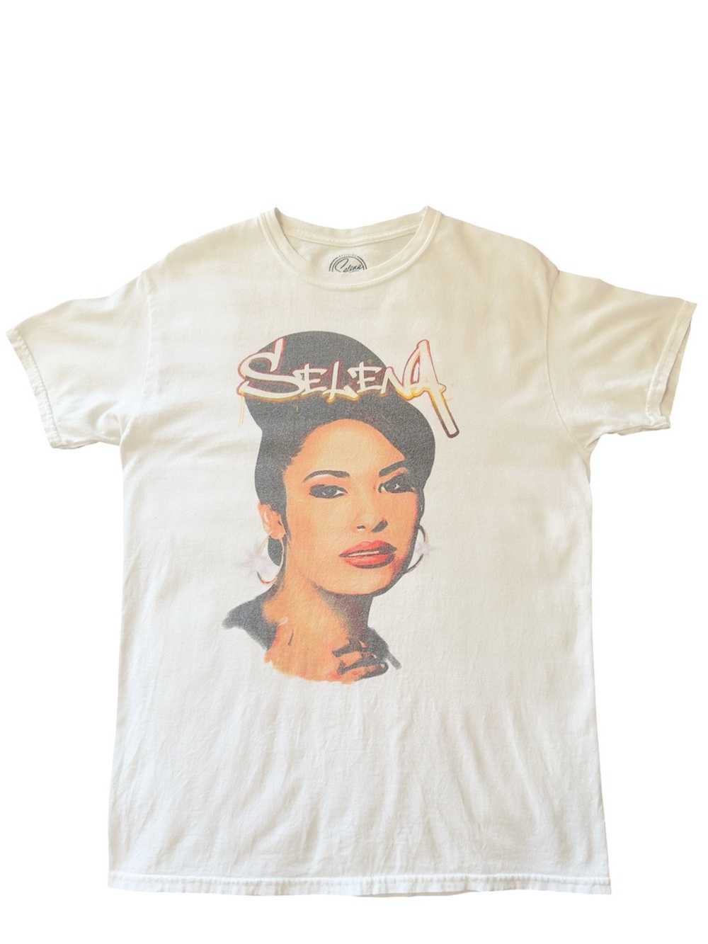 Selena Graphic Crewneck Tee - White